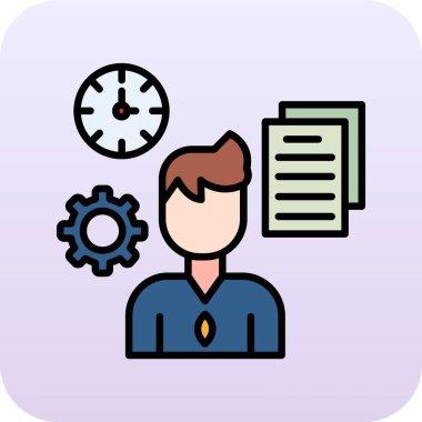 iş ve teknoloji simgesi vektör illüstrasyon grafik tasarımı