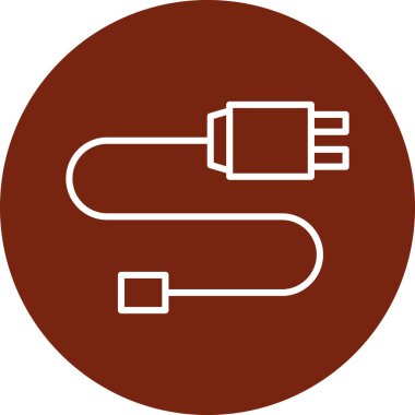 USB kablo ikonu. vektör illüstrasyonu