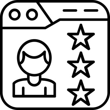 yıldız derecelendirme simgesi ana hatları biçiminde