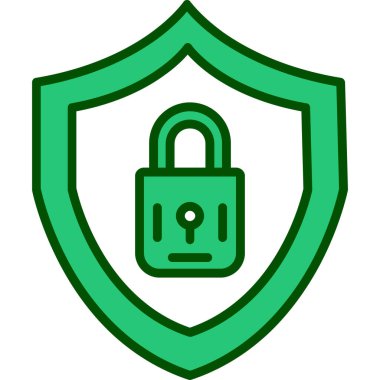 Güvenli kilit. Basit illüstrasyon