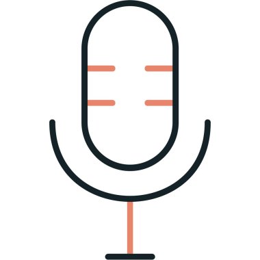 Konuşma kabarcığı vektör illüstrasyonlu mikrofon