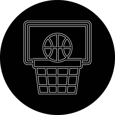 Basketbol ikonunun vektör illüstrasyonu