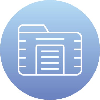 belge dosya simgesi yumuşak mavi arkaplanda izole edilmiş modaya uygun düz biçimli