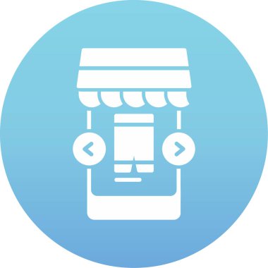 Alışveriş vektörü simgesi düz simgesi