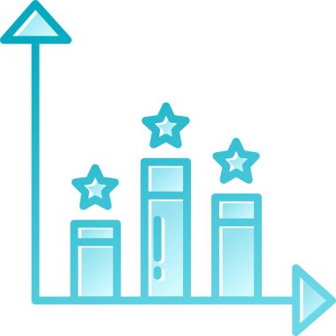 iş grafiği simgesi. İnce çizgi çizimi. vektör izole edilmiş dış hat sembolü