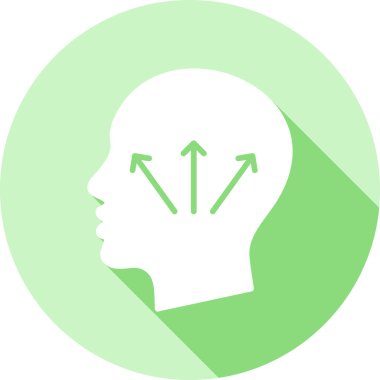 Beyin. Web simgesi basit illüstrasyon