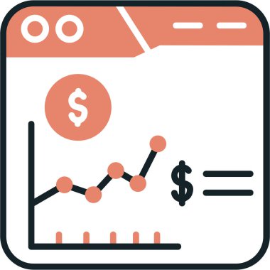 Finansal çizelge. Basit illüstrasyon