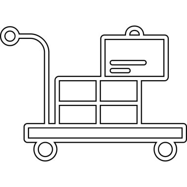 Tramvay arabası ikonu ana hat vektörü. Vagon arabası
