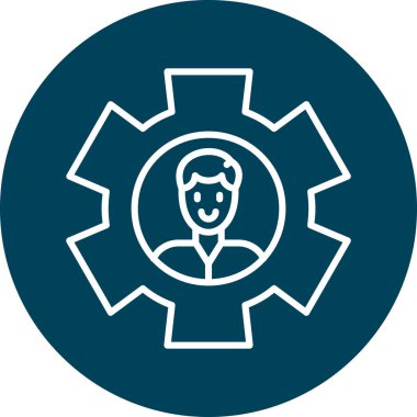 İş adamı kalkan simgesiyle viteste