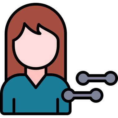 Kadın dambılları kaldırıyor, resim, beyaz arkaplan üzerinde vektör..