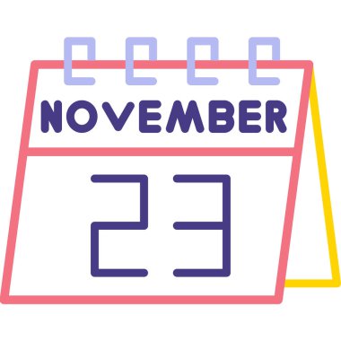 Kasım 24 simge tasarımı, vektör illüstrasyon takvimi