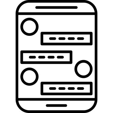 Cep telefonunun web simgesi, vektör illüstrasyonu