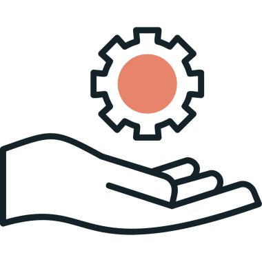 Teçhizat Web simgesi basit illüstrasyon