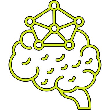 Konuşma baloncuğu simgesi olan beyin