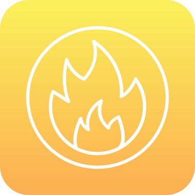 Ateş vektörü simgesini ateşle