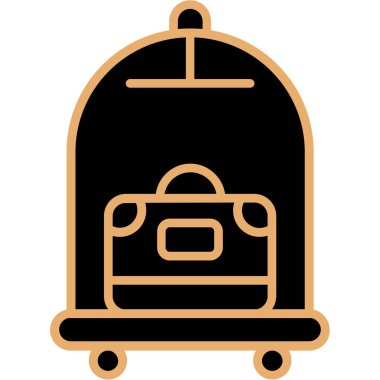 Çanta. Web simgesi basit illüstrasyon