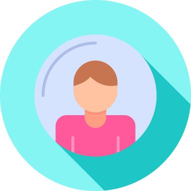 avatar kız insanlar düz stil simgesi