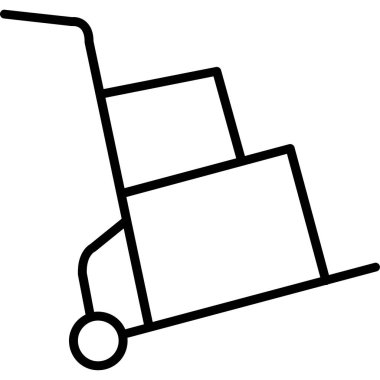 Alışveriş arabası ikon vektör illüstrasyonu