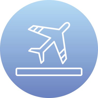 Bir düzlem simgesinin vektör çizimi