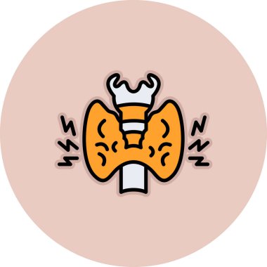 Tıbbi maskenin bir simgesinin vektör çizimi