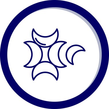 çiçek vektör simgesi. bu yuvarlak düz sembol beyaz arkaplanda mavi ve gri renklerle çizilir.