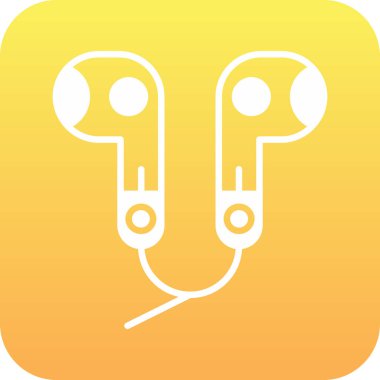 Kulaklık müzik simgesi soyut arkaplanda izole