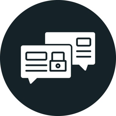 Basit iletişim simgesi, vektör illüstrasyonu