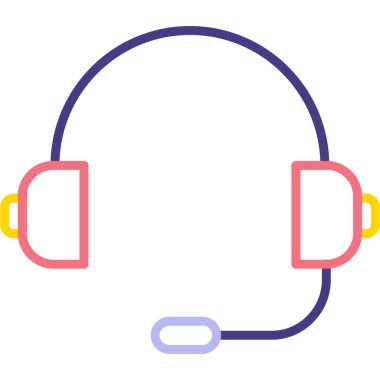 kulaklıklar web simgesi basit tasarım