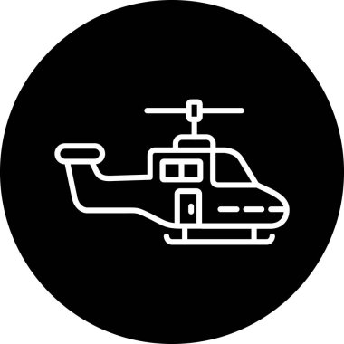 Helikopter. Web simgesi basit illüstrasyon