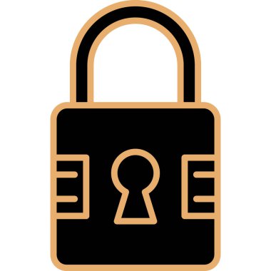 Kilit. Web simgesi basit illüstrasyon