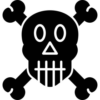 korsan çapraz kemik kafatası simgesi
