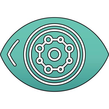 Göz simgesi. Web tasarımı için göz vektör simgesinin basit çizimi