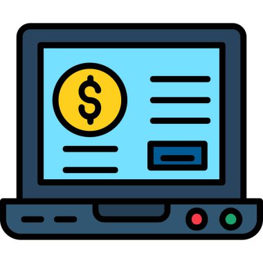 çevrimiçi bankacılık vektör simgesi