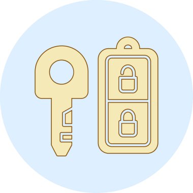 Anahtar simgesi vektör illüstrasyonu