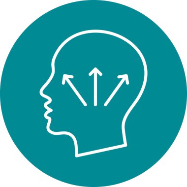 Beyin. Web simgesi basit illüstrasyon