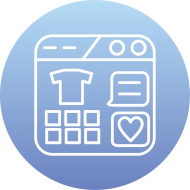 Kıyafetler. Web simgesi vektör illüstrasyonu