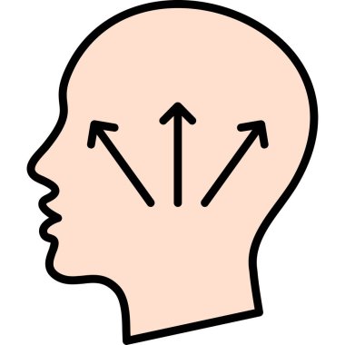 beyin ikonu vektör illüstrasyonu