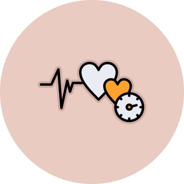 Bir kalp simgesinin vektör illüstrasyonu