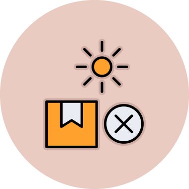 Güneş simgesinin vektör illüstrasyonu