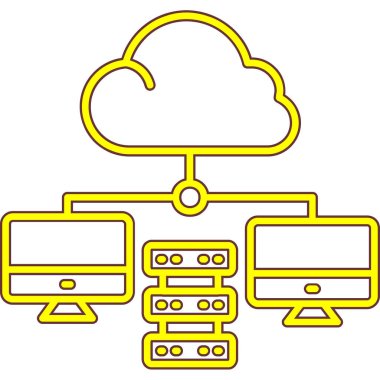 bulut sunucu vektör simgesi