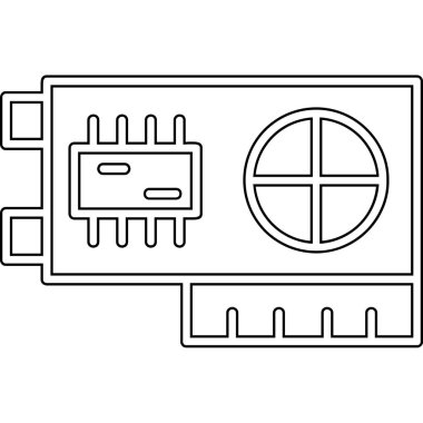 devre kartı teknoloji simgesi vektör illüstrasyon grafik tasarımı