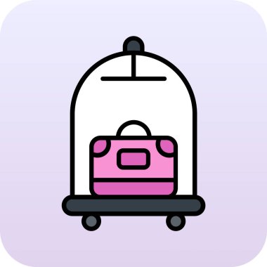 Sırt çantası. Web simgesi basit illüstrasyon