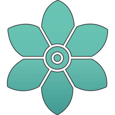 beautiful flower vector line icon