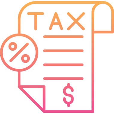 Vergi. Web simgesi basit illüstrasyon