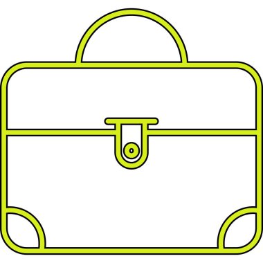 Bavul. Web simgesi basit illüstrasyon