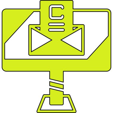 e-posta simgesi doldurulmuş - ana hatlar biçimi