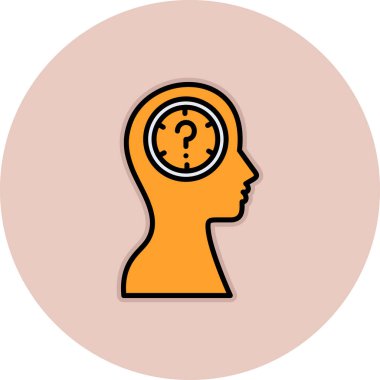 beyin ikonu vektör illüstrasyonu