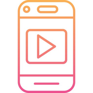 Akıllı telefon simgesinin vektör illüstrasyonu