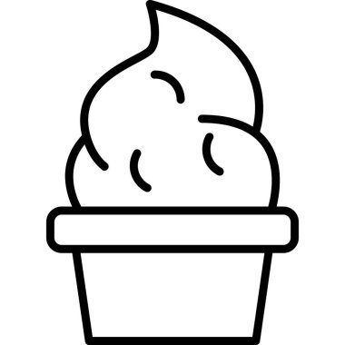 dondurma ikonu vektör illüstrasyonu