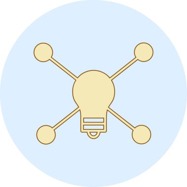 Bir molekülün karikatür simgesinin vektör çizimi